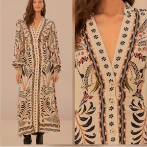 FARM Rio Multicolor Embroidered Maxi Dress